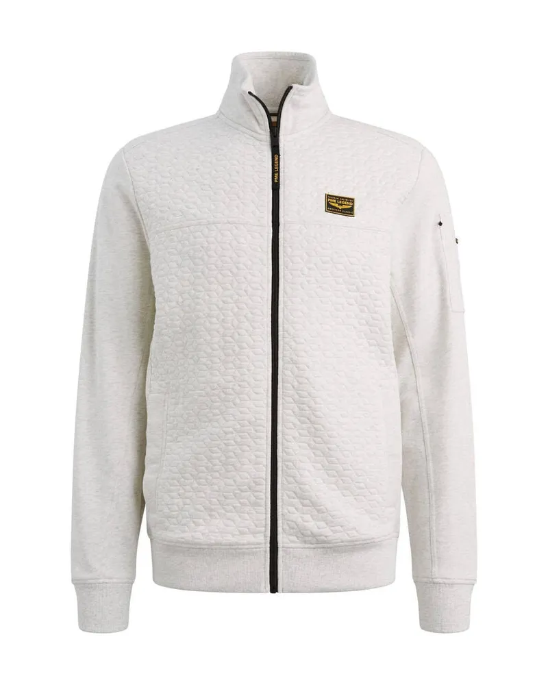 PME Legend Herren Sweatjacke mit Stehkragen Wollweiss