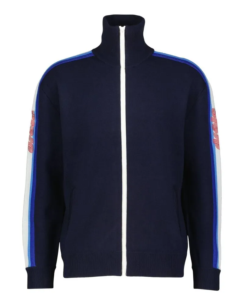 Drôle de Monsieur Herren Strickjacke aus Merinowolle LA MAIKKE ZIPPÉE DRÔLE Marine