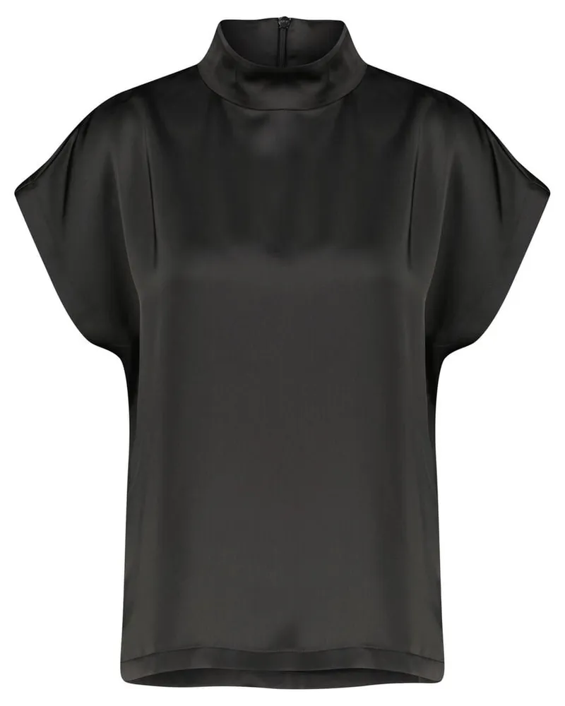 HUGO BOSS Damen Blusentop aus Satin CANELI-1 Schwarz