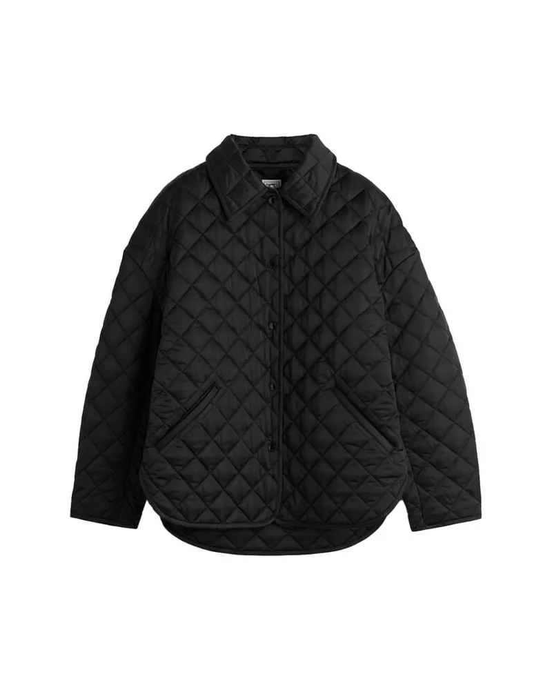 Totême Damen Steppjacke COLLARED QUILTED Schwarz
