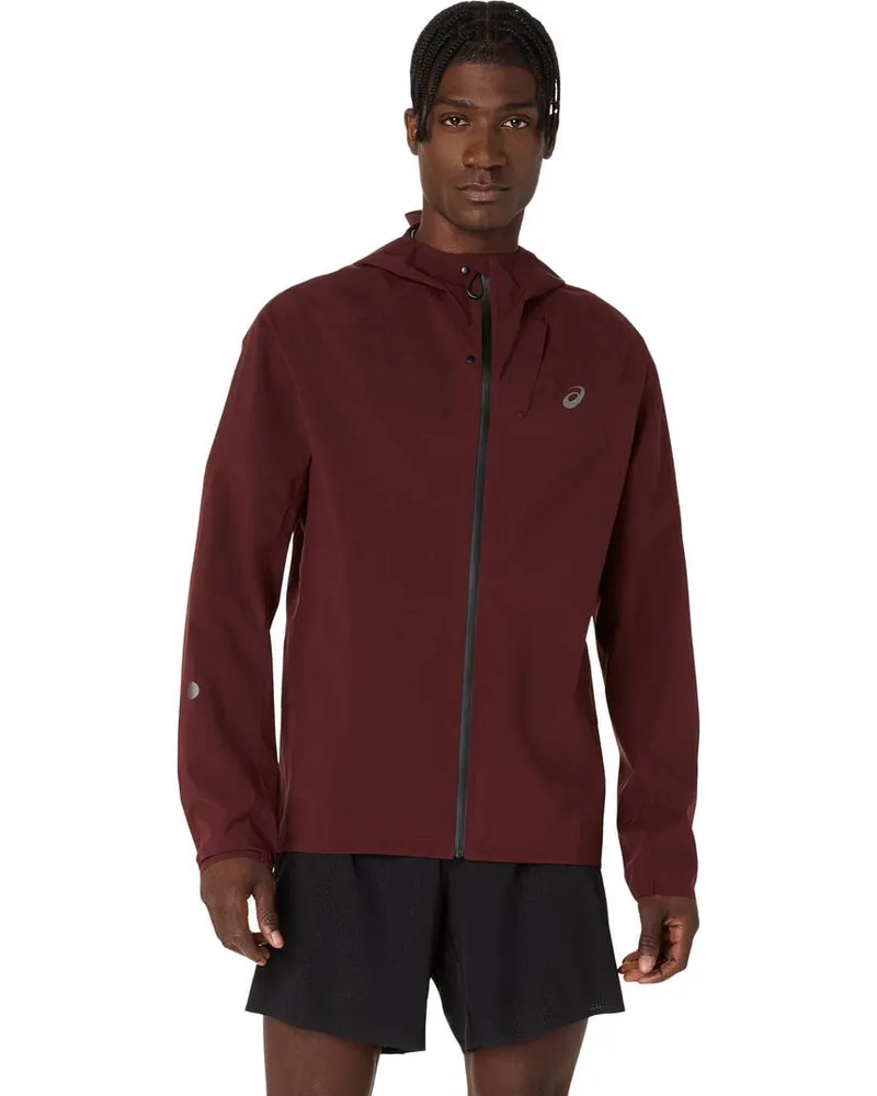 Asics Herren Laufjacke mit Kapuze METARUN WATERPROOF JACKET Schwarz