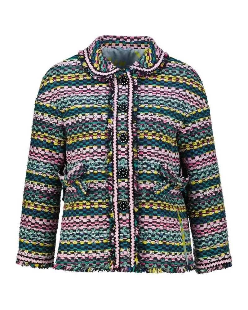 Maison Common Damen Tweedblazer mit Schleifen Mehrfarbig