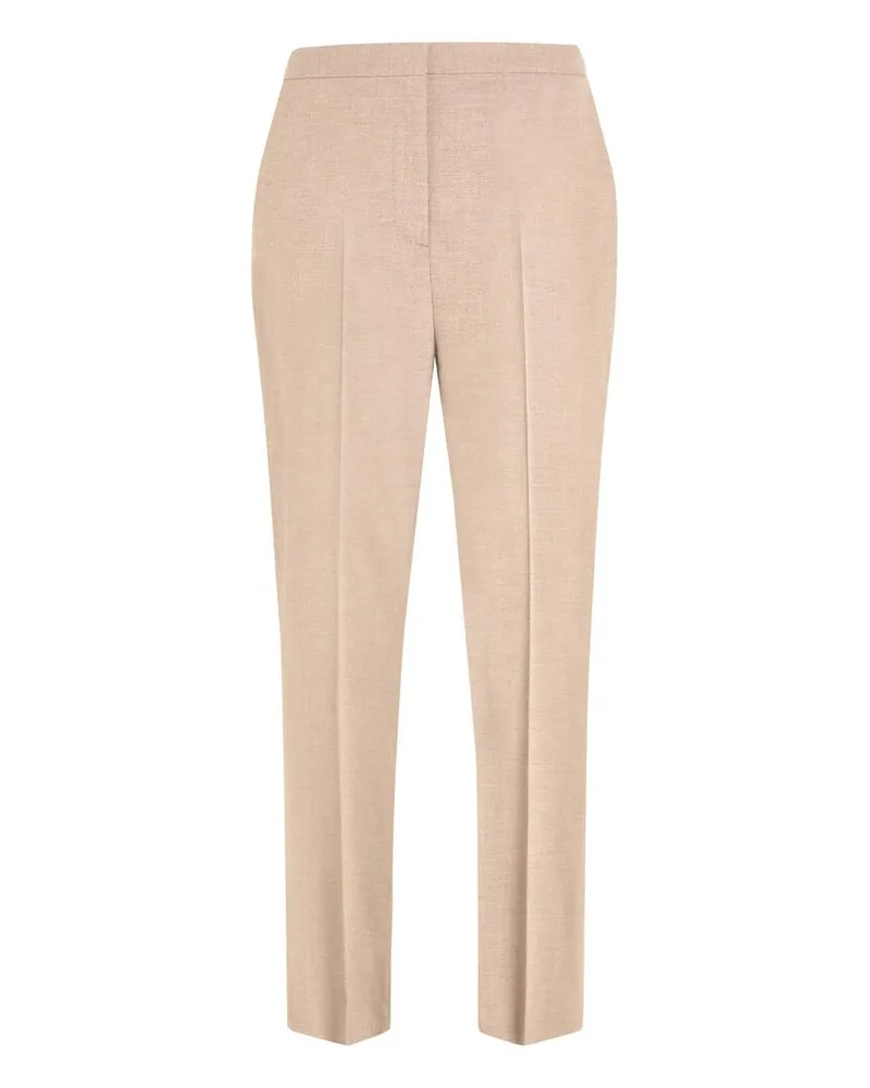 Tommy Hilfiger Damen Hose FLANNEL SLIM STRAIGHT PANT Slim Fit Beige