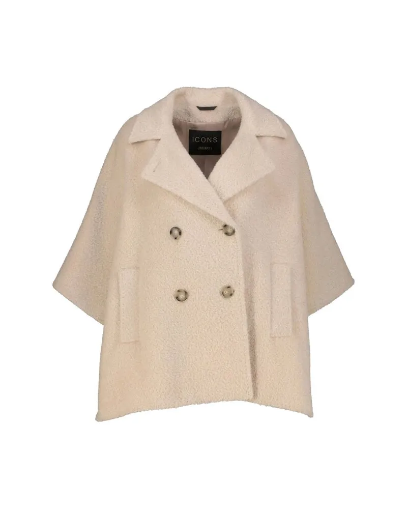 Cinzia Rocca Damen Cape aus Alpaka-Woll-Mix Sand