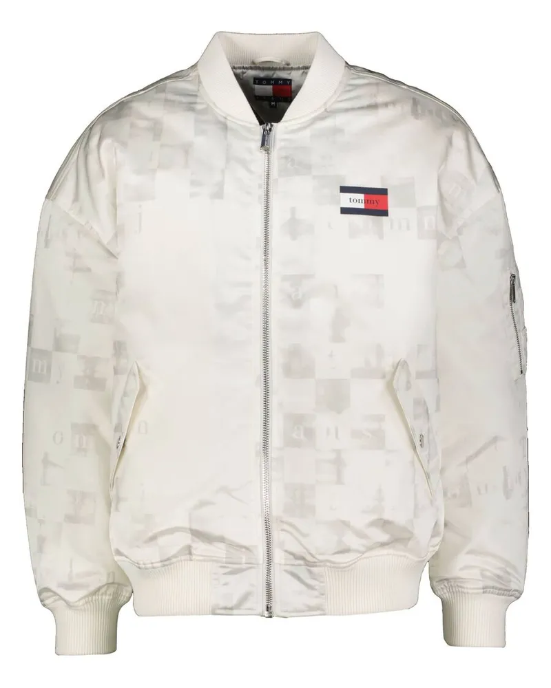 Tommy Hilfiger TJCU CKERBOARD SATEEN BOMBER Weiss