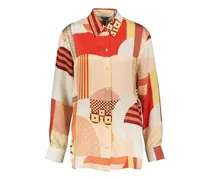 Damen Seidenbluse PATCHWORK SILK BLOUSE