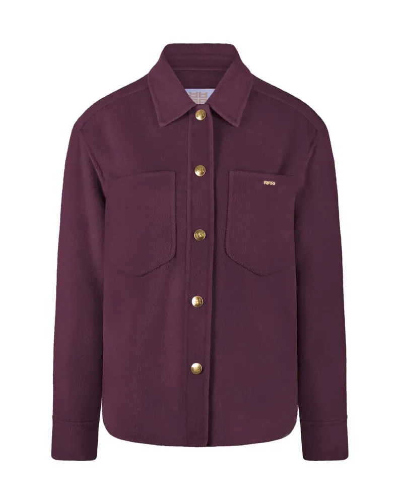 Riani Damen Hemdjacke mit Wolle Braun