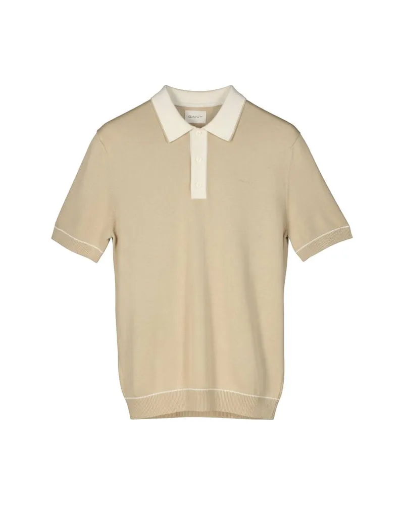 Gant Herren Poloshirt aus Baumwolle Beige
