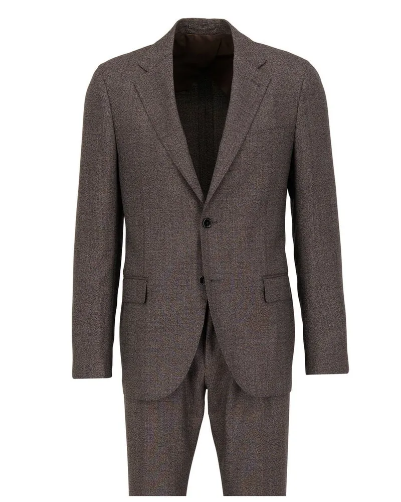 LARDINI Herren Anzug aus Wolle ICONIC DROP 7 REG Braun