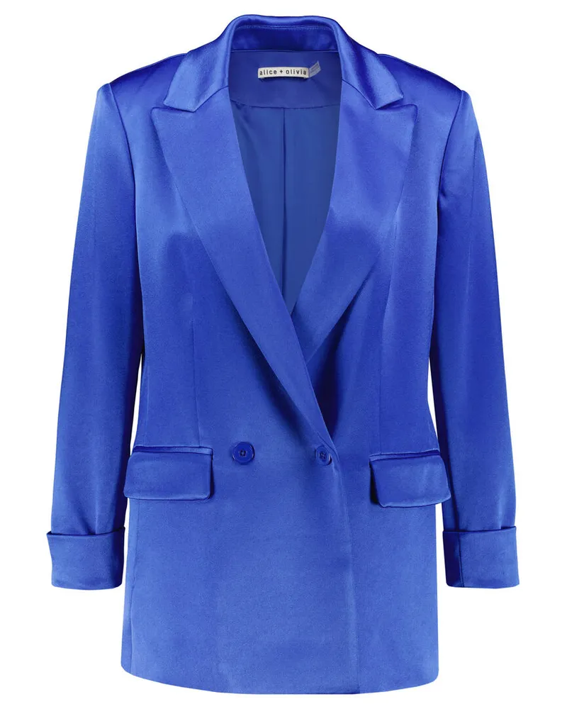 Alice + Olivia Damen Blazer JUSTIN ROLCULF DOUBLE BREASTED Blau