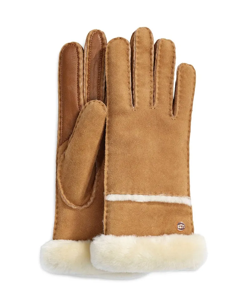 UGG Damen Handschuhe aus Lammleder Camel
