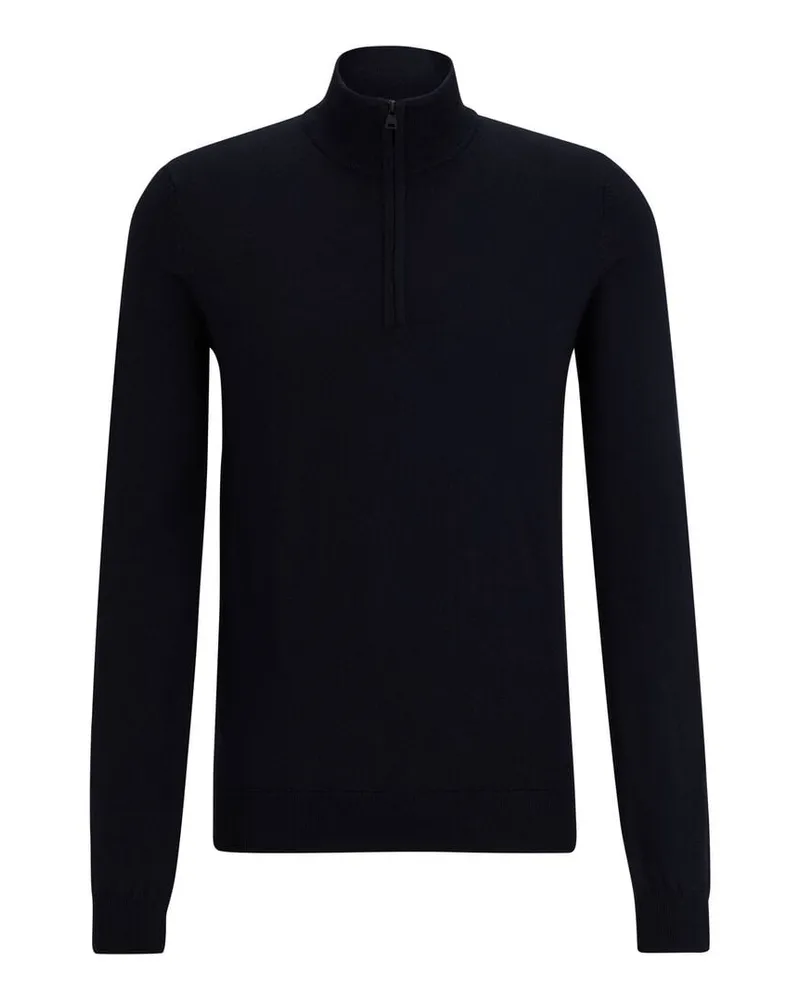 HUGO BOSS Herren Strickpullover aus Wolle SAN-QUIRIN-M Navy