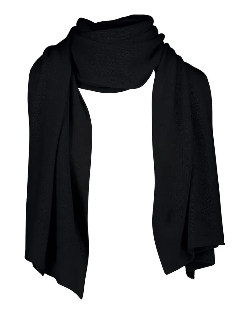 ALLUDE Damen Kaschmir-Strickschal Schwarz