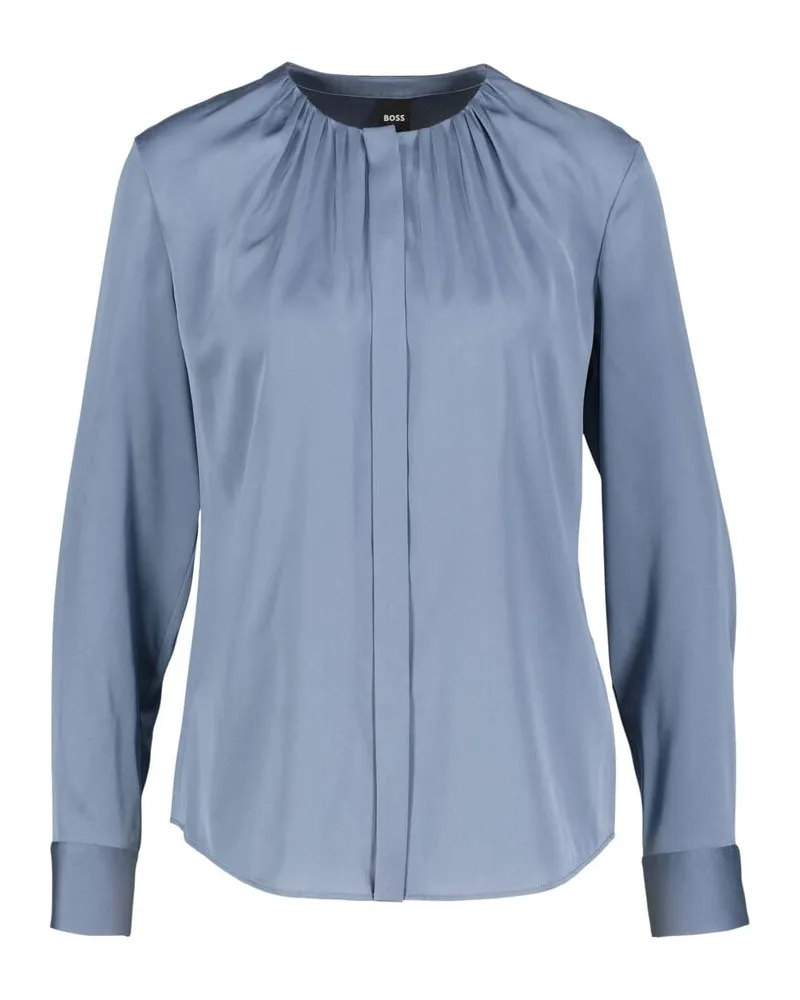 HUGO BOSS Damen Bluse mit Seide BANORAH Blau