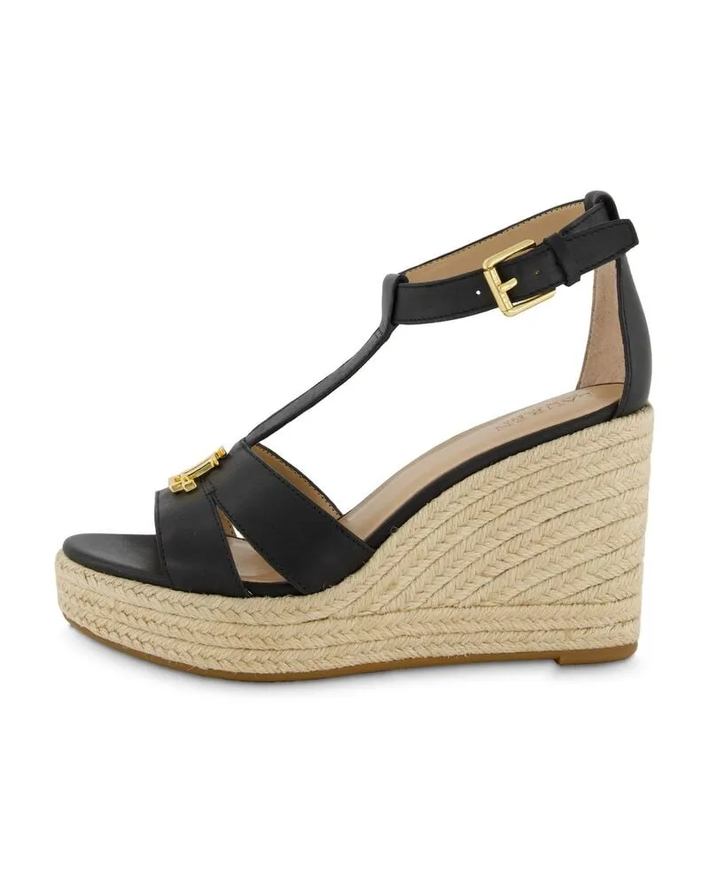 Ralph Lauren Damen Espadrille mit Keilabsatz Schwarz