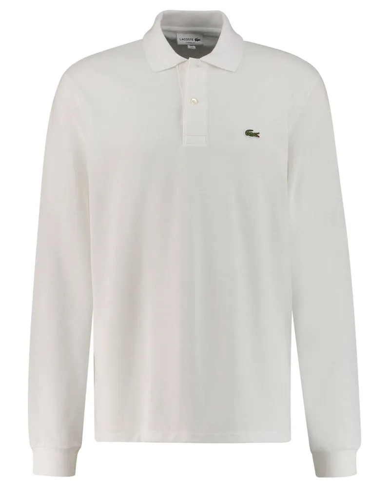 Lacoste Herren Poloshirt Langarm Weiss