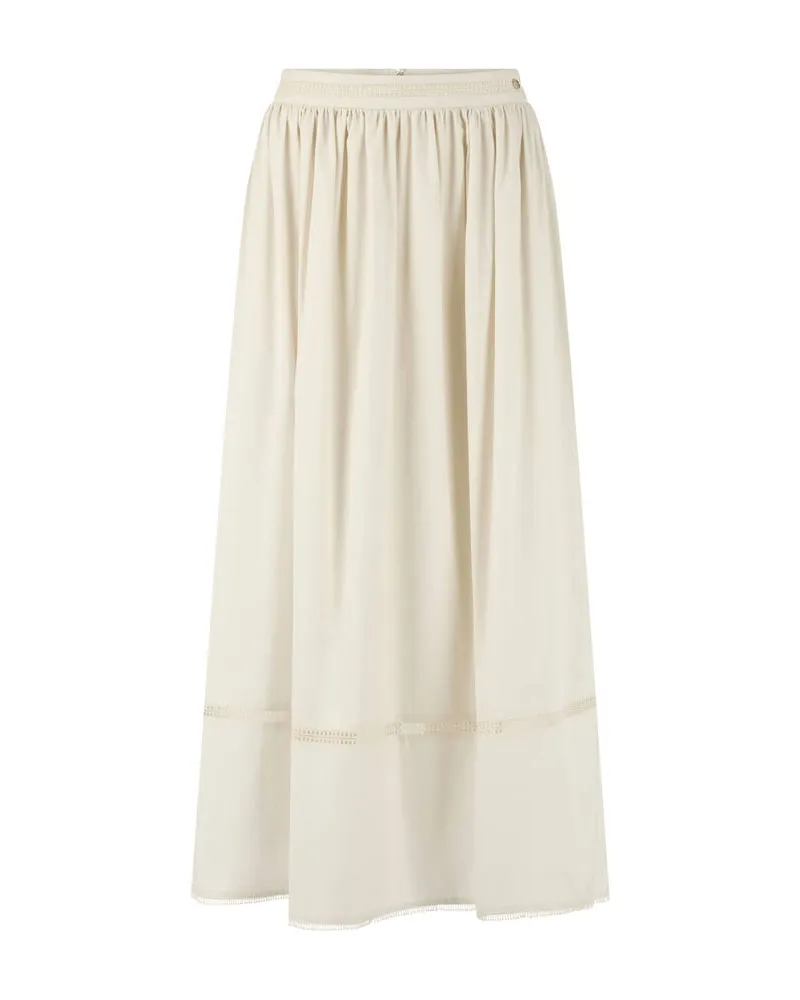 Marc Cain Damen Rock mit Spitze Offwhite