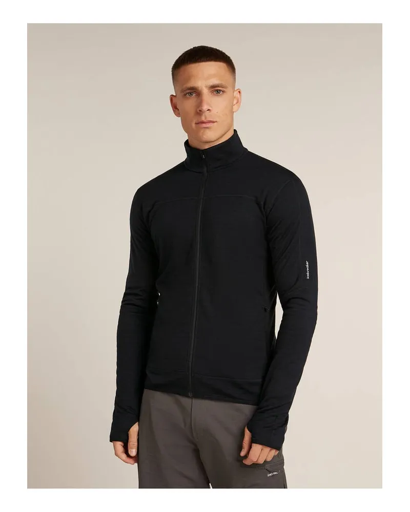 Icebreaker Herren Jacke aus Merinomix DESCENDER Slim Fit Schwarz