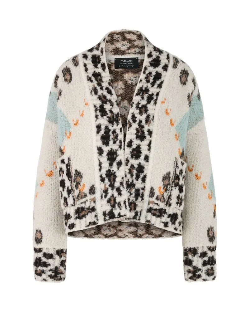 Marc Cain Damen Cardigan mit Alpaka und Wolle Petrol