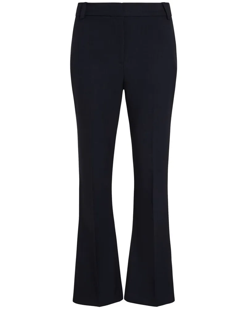 Tommy Hilfiger Damen Hose mit Bügelfalten Flared Fit Marine