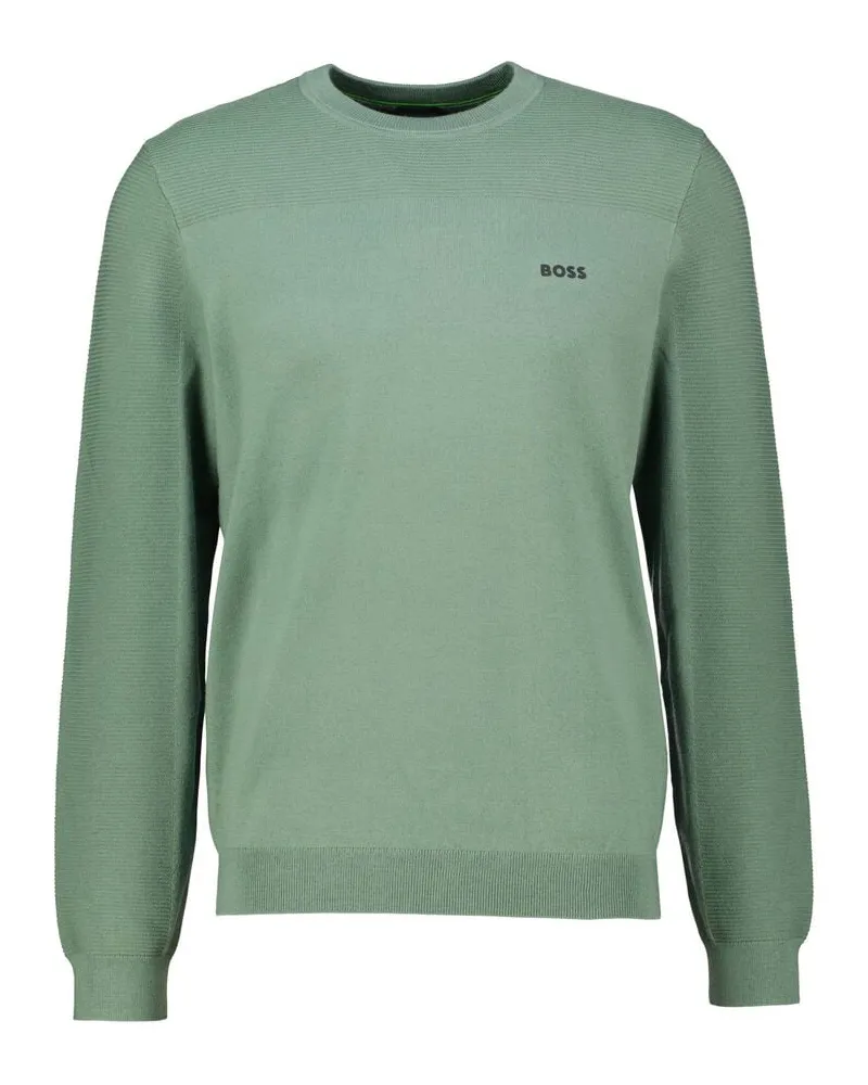 HUGO BOSS Herren Pullover KN_MOMENTUM-X CN 10273795 01 Slim Fit aus Wollmix Grün
