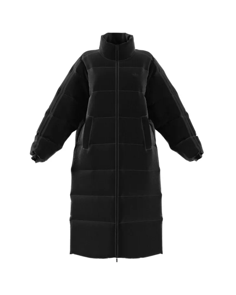 adidas Damen Winterjacke LONG PUFFER Schwarz