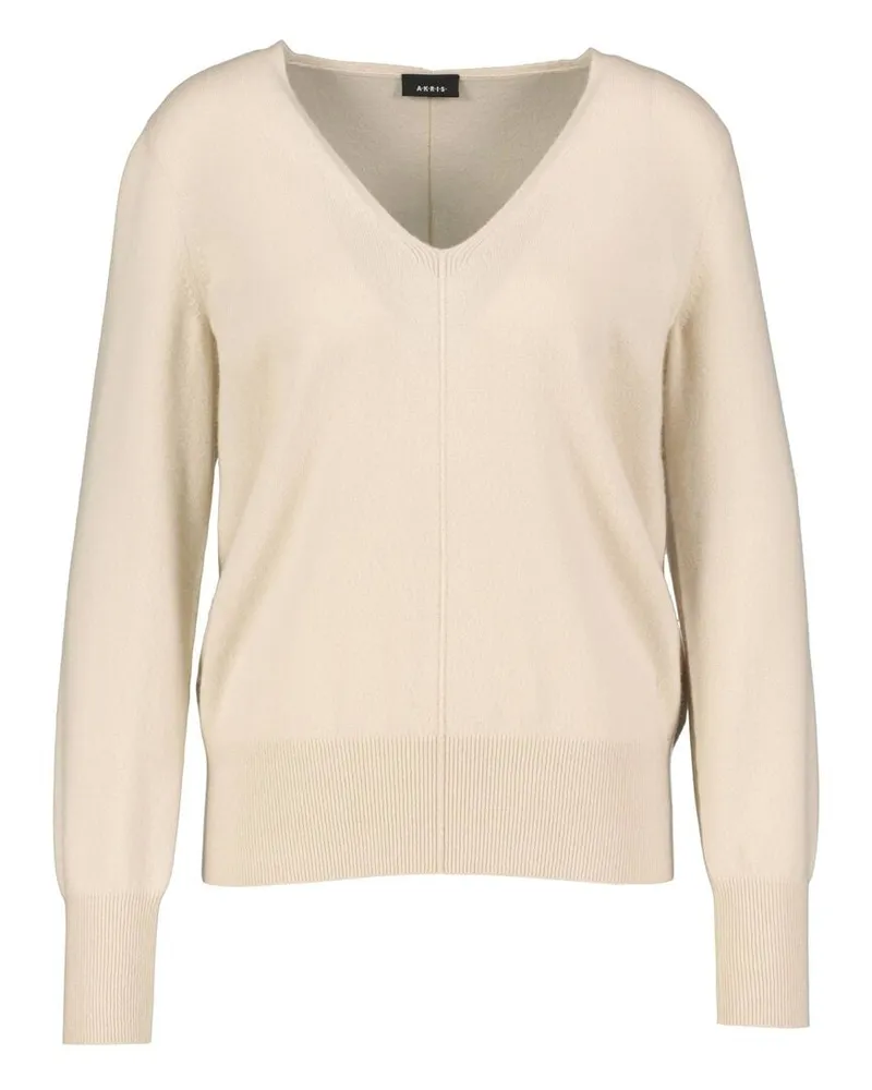 Akris Damen Strickpullover aus Kaschmir Offwhite
