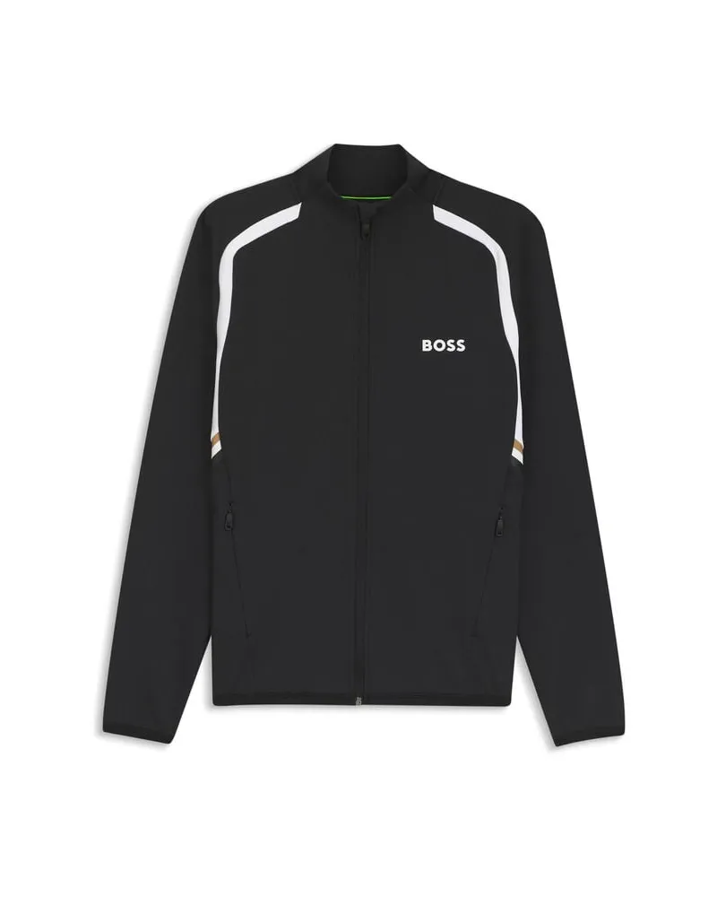 HUGO BOSS Herren Sweatjacke SW_TOC SPIN Schwarz