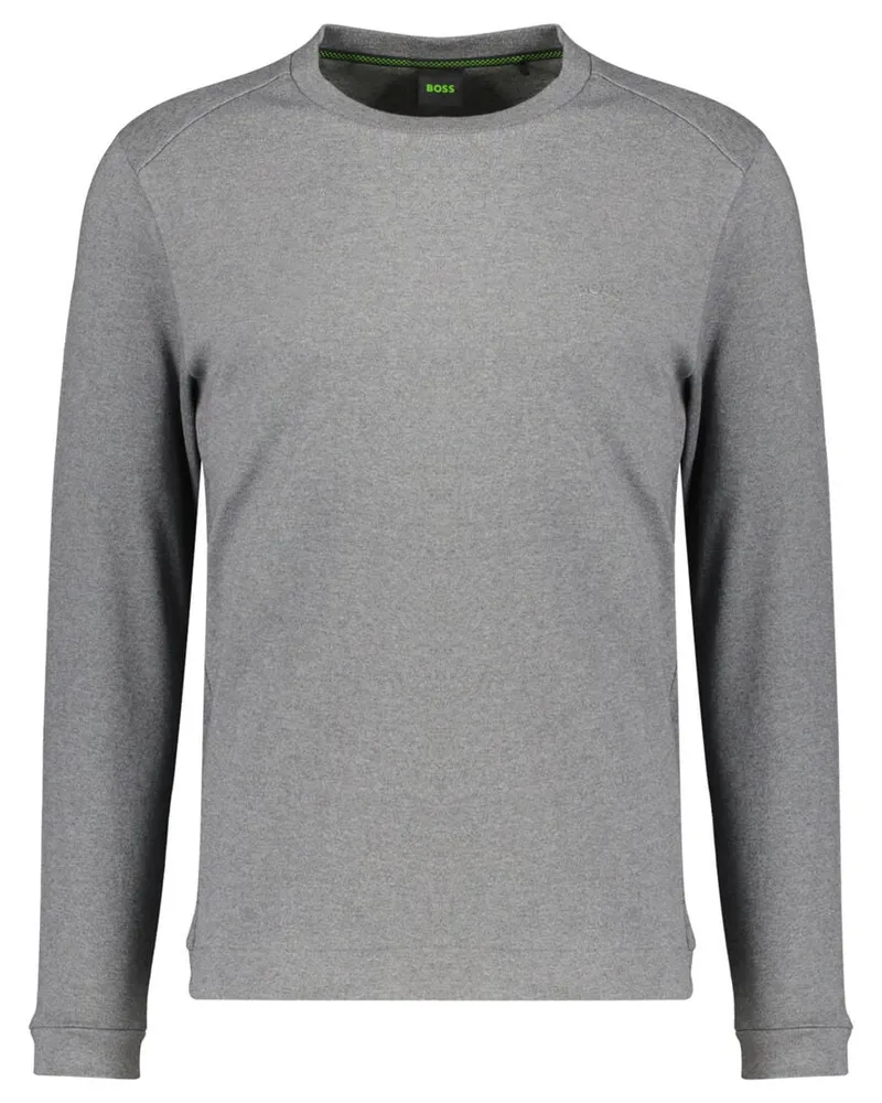 HUGO BOSS Herren Sweatshirt SALBO CURVED Grau
