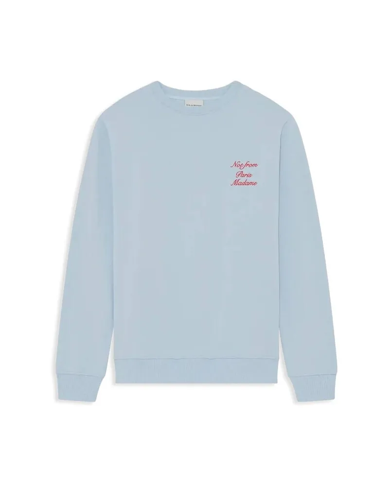 Drôle de Monsieur Herren Sweatshirt aus Baumwolle Bleu