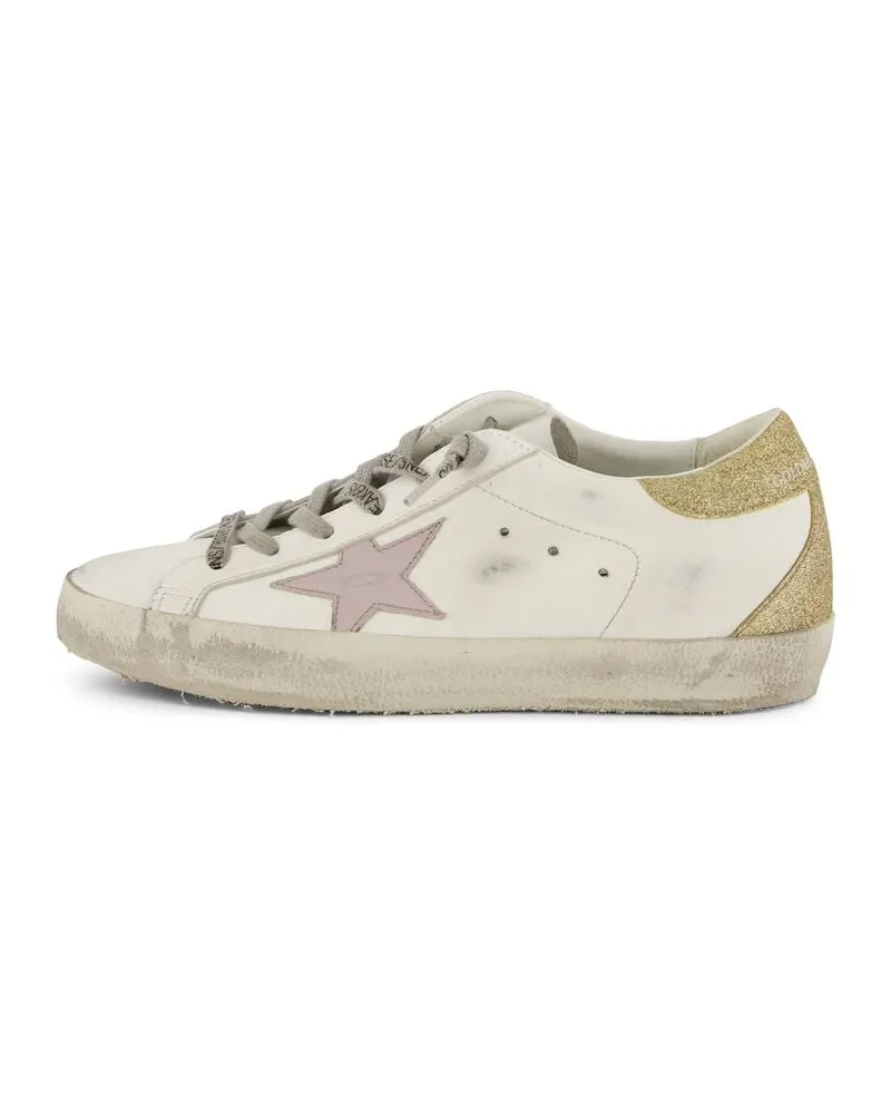 Golden Goose Damen Sneaker aus Leder SUPER STAR Weiss