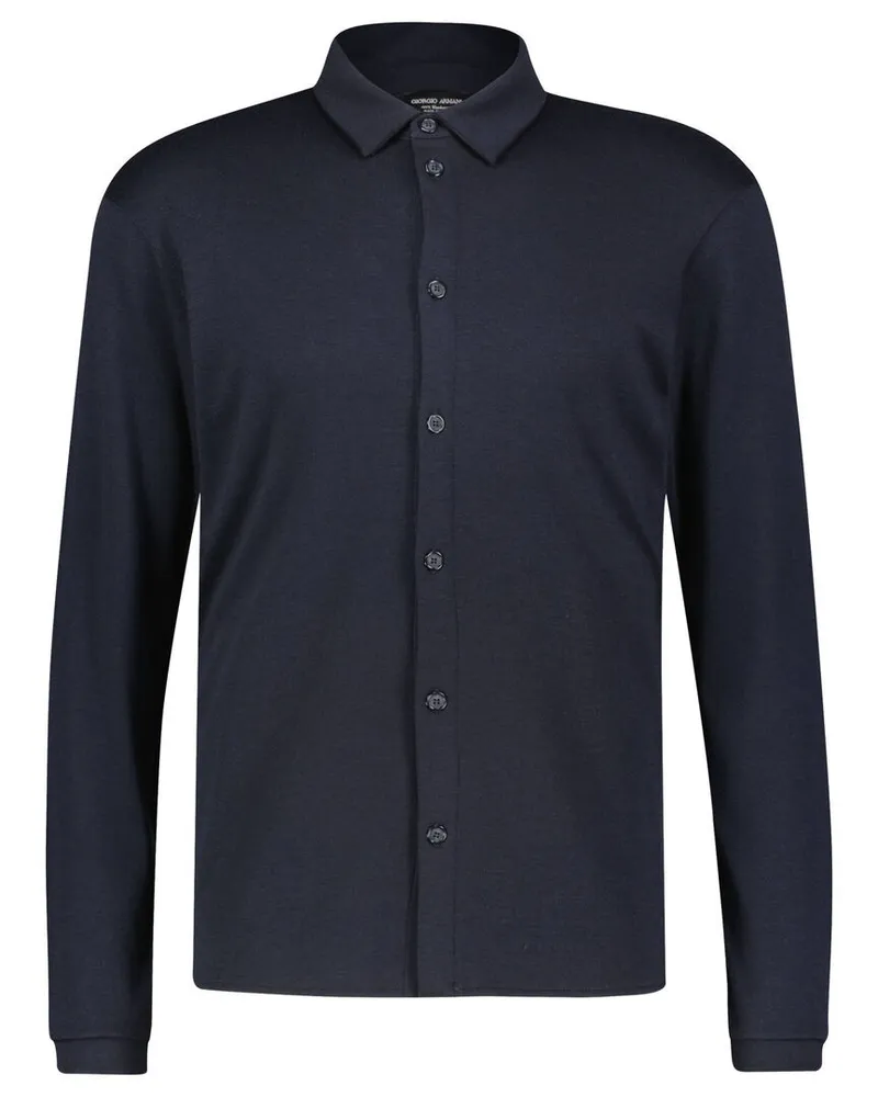 Giorgio Armani Herren Hemd aus Kaschmir Marine