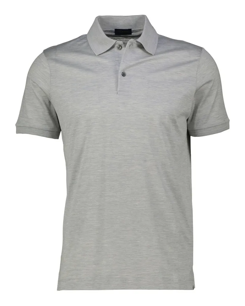 Paul & Shark Herren Poloshirt mit Seide Regular Fit Grau