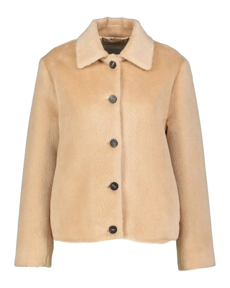 Peserico Damen Jacke aus Alpaka und Wolle Sand
