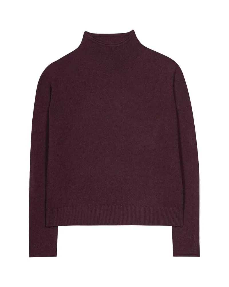 Luisa Cerano Damen Strickpullover aus Wolle und Kaschmir Bordeaux