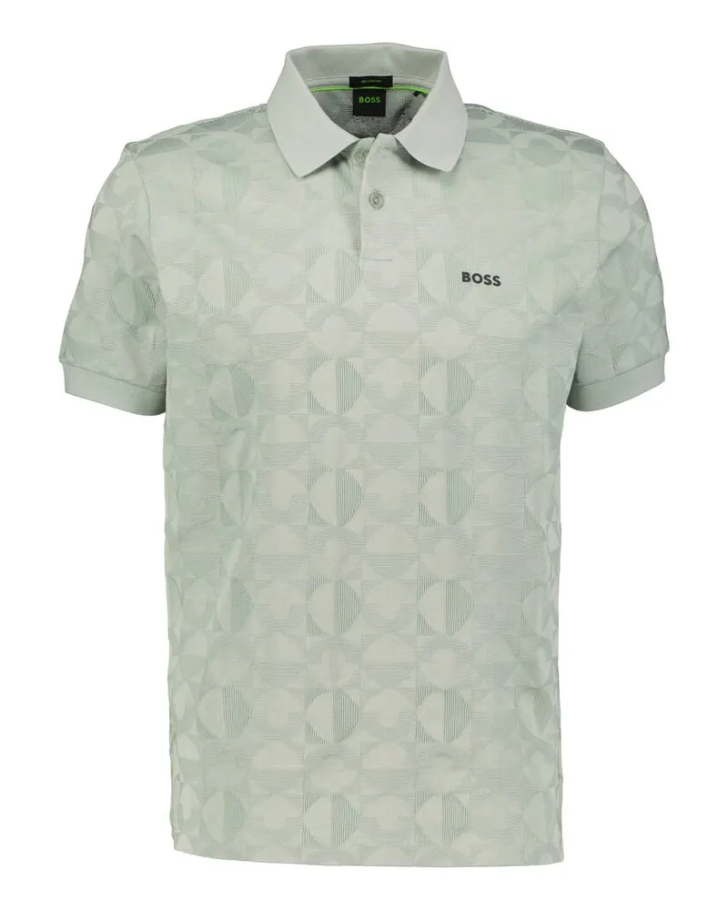HUGO BOSS Herren Poloshirt PIRAX STRIPED C Relaxed Fit Mint