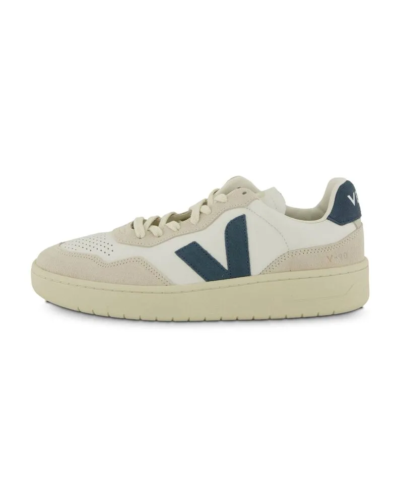 VEJA Herren Sneaker V-90 aus Leder Weiss