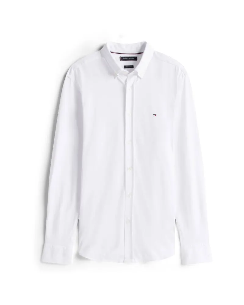 Tommy Hilfiger Herren Hemd Slim Fit Weiss