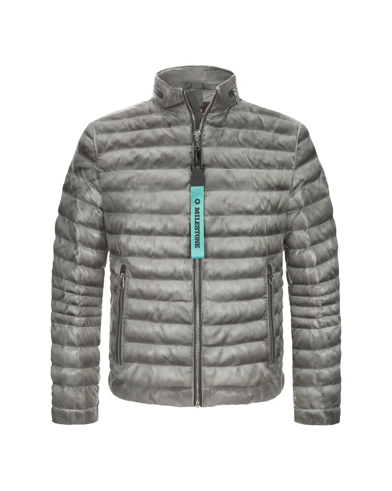 Milestone Herren Lederjacke MSCAVALLINO aus Lammleder Grau