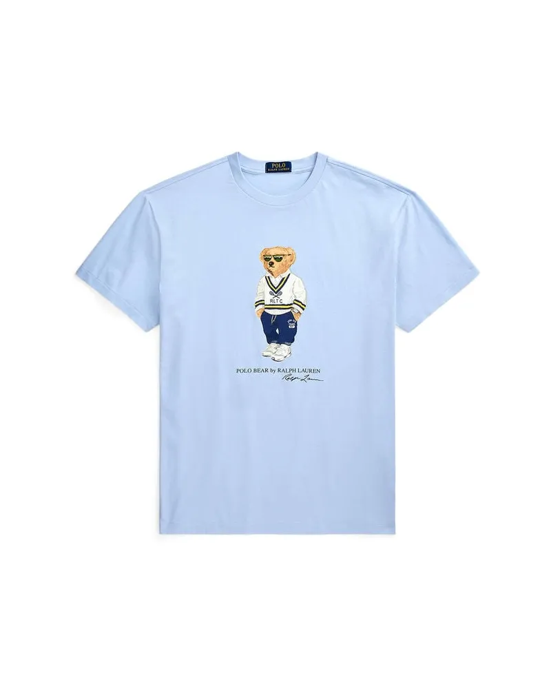 Ralph Lauren Herren T-Shirt Custom-Slim-Fit Bleu