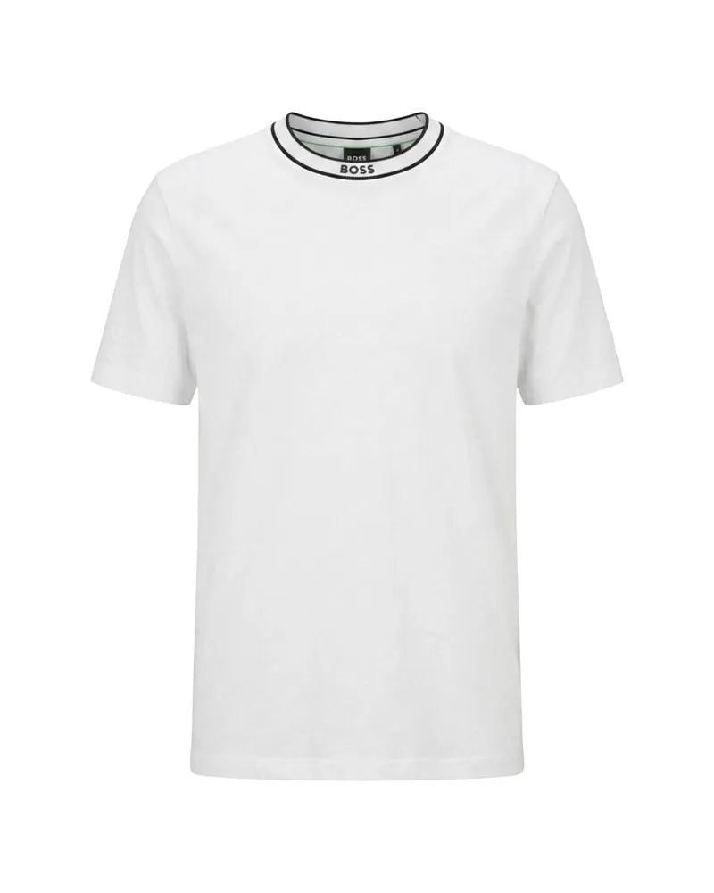 HUGO BOSS Herren T-Shirt aus Baumwolle Weiss