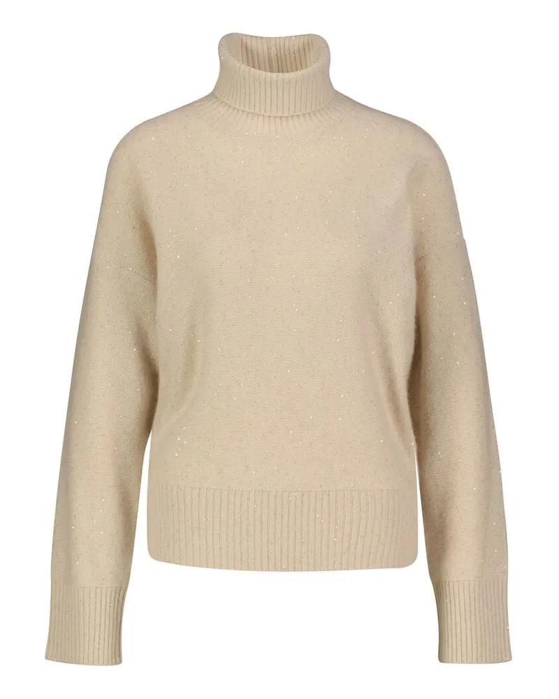 Fabiana Filippi Damen Pullover aus Woll-Seide-Mix Offwhite