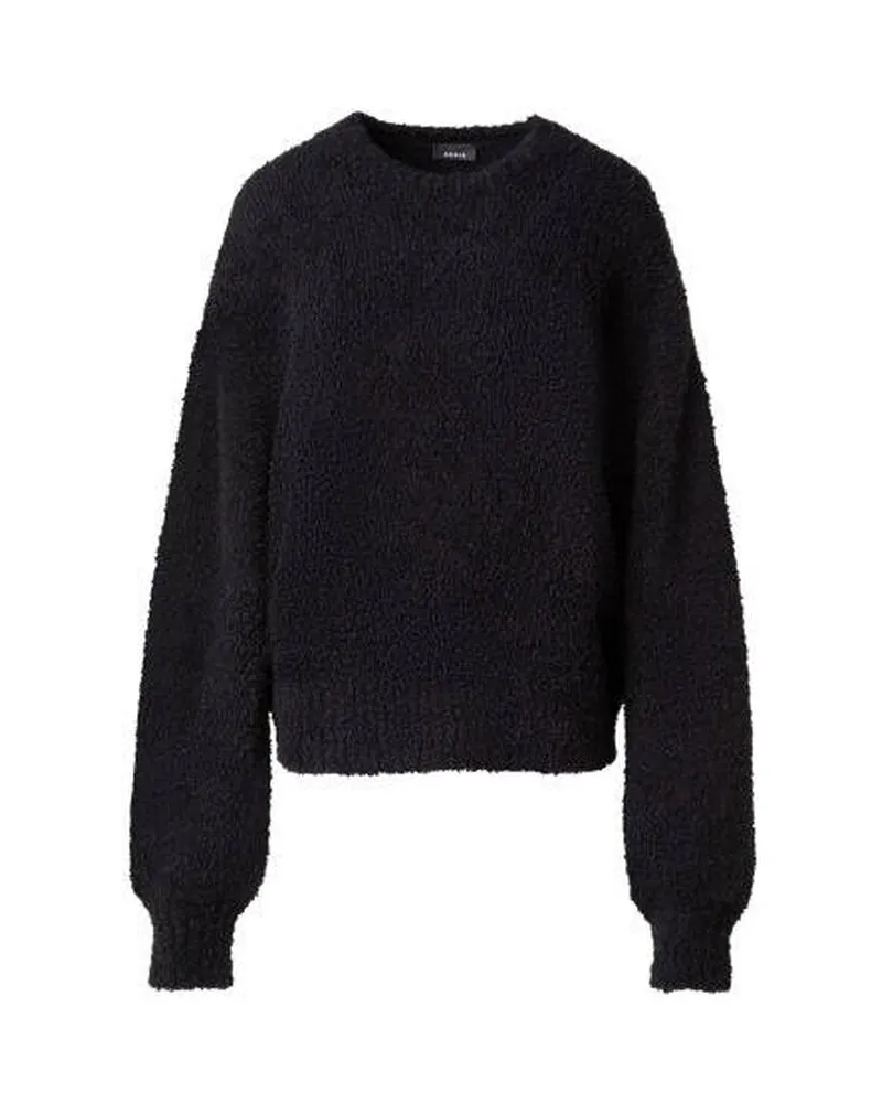 Akris Damen Pullover aus edlem Seidenmix Schwarz