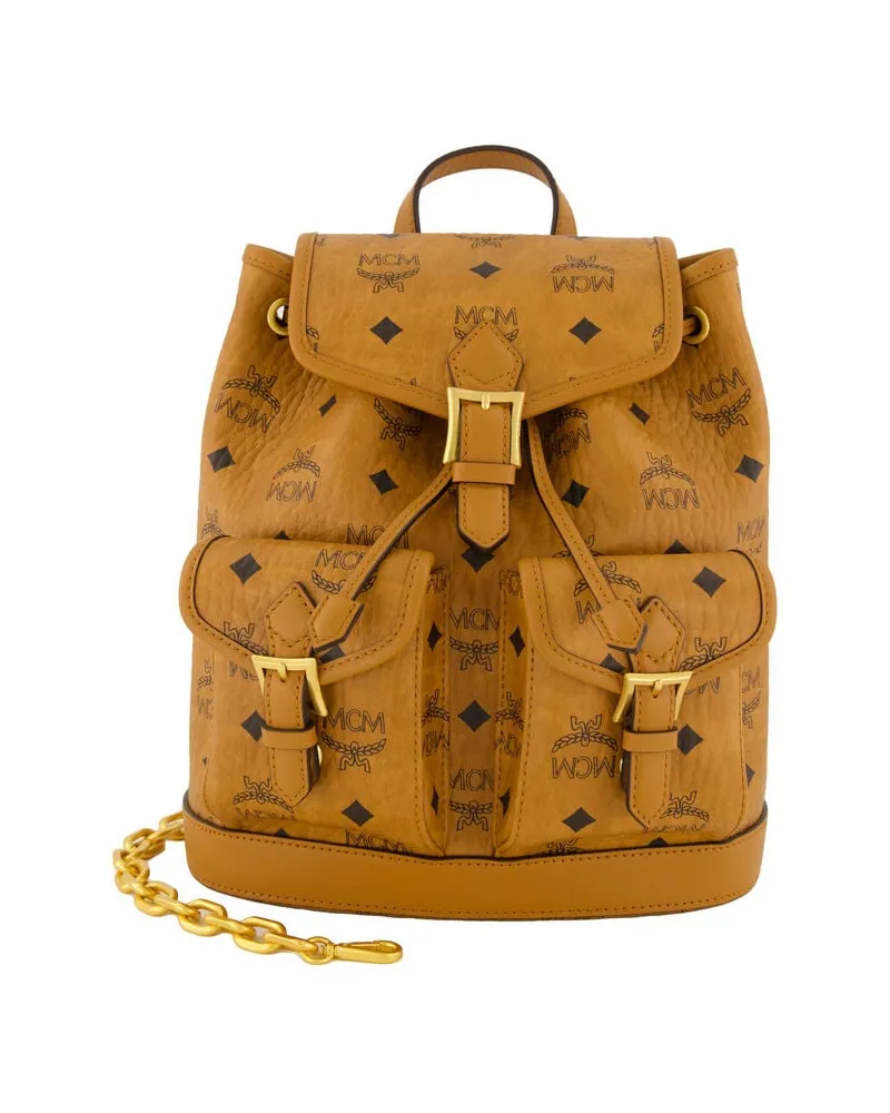 MCM Damen Rucksack Cognac