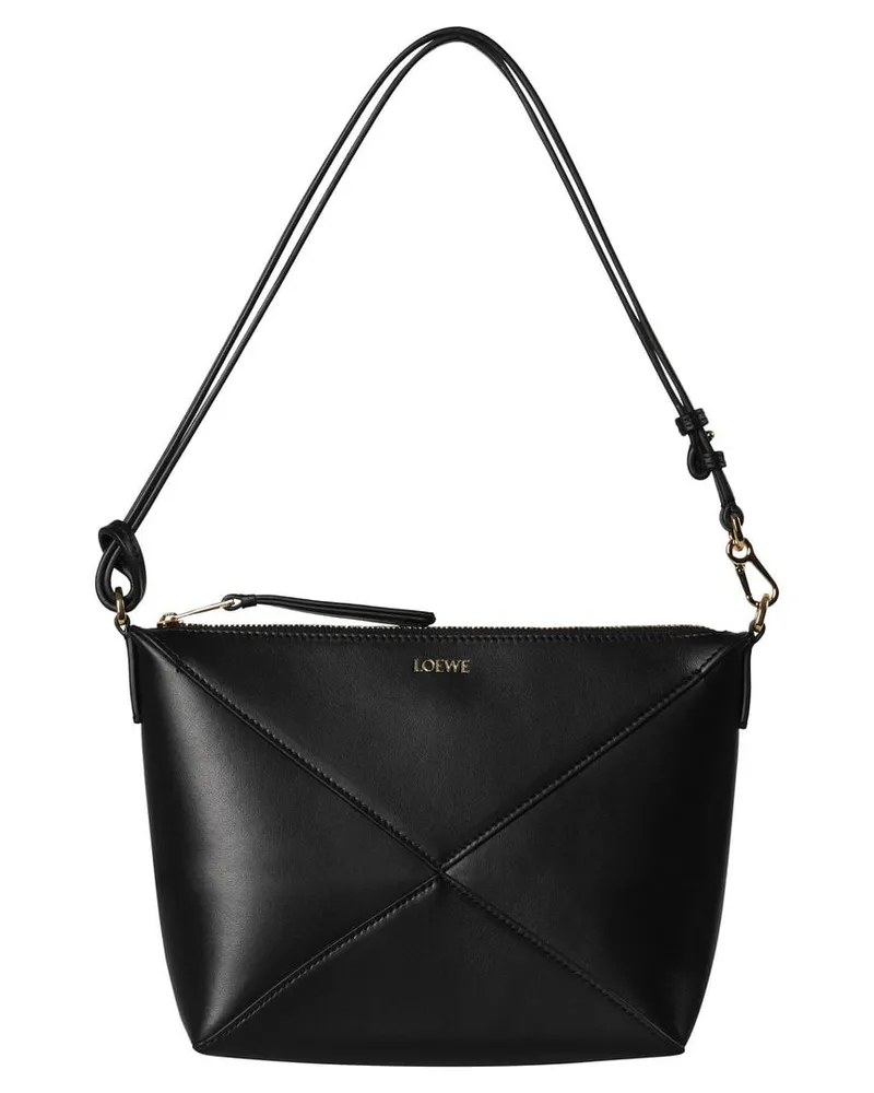 Loewe Damen Umhängetasche PUZZLE FOLD POUCH Schwarz