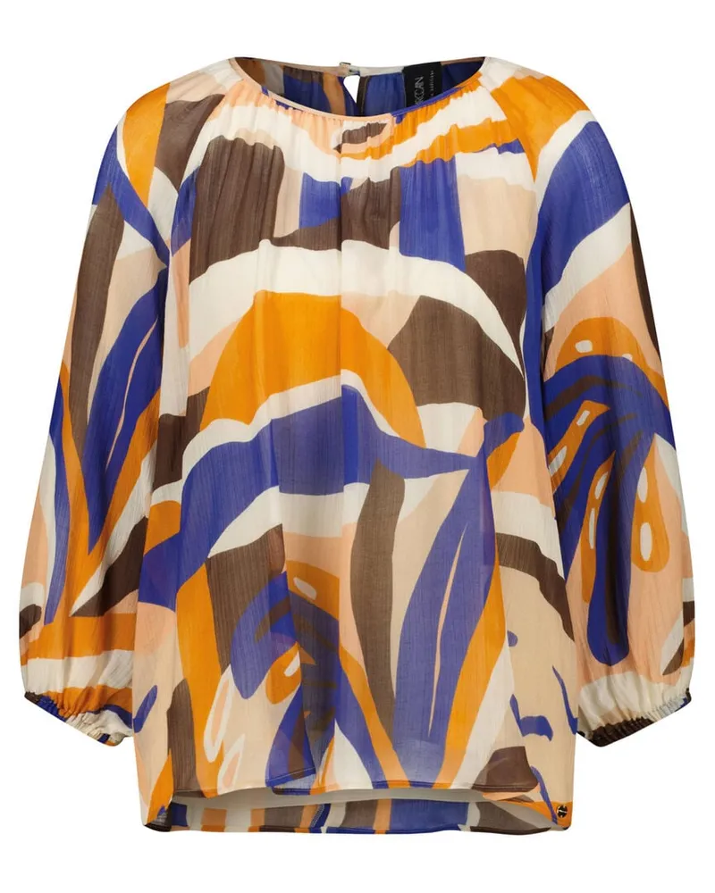 Marc Cain Damen Bluse mit Seide Bleu
