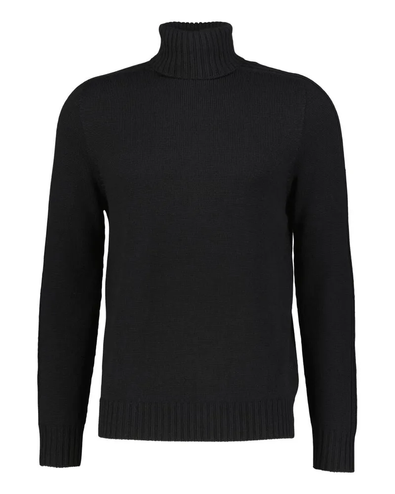 Dondup Herren Rollkragenpullover aus Wolle Schwarz