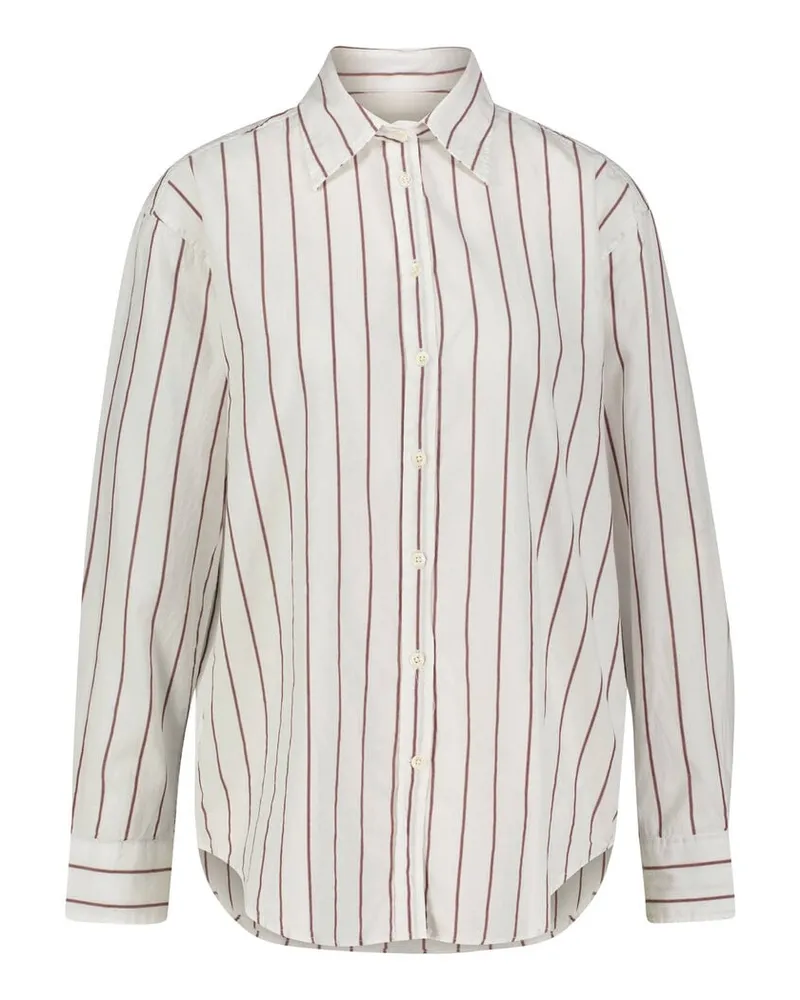 Gant Damen Hemdbluse REL LUXURY OXFORD SHRIPED SHIRT Weiss