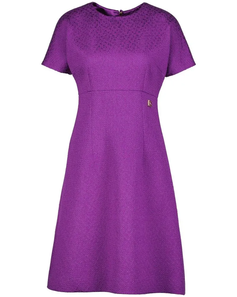 Dolce & Gabbana Damen Tweedkleid mit Wolle Lila