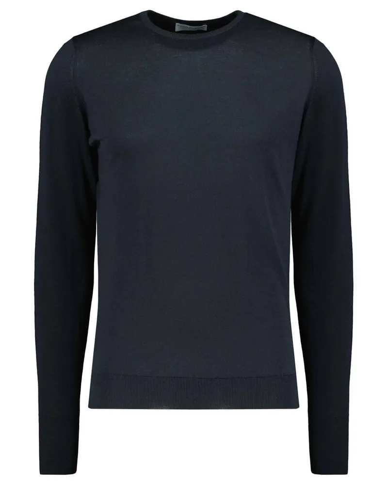 John Smedley Herren Strickpullover MARCUS aus Merinowolle Schwarz